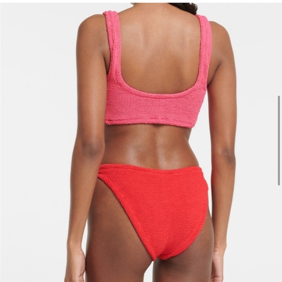 New Hunza g Juno twisted bikini set in hot pink/red one size - Picture 8 of 12